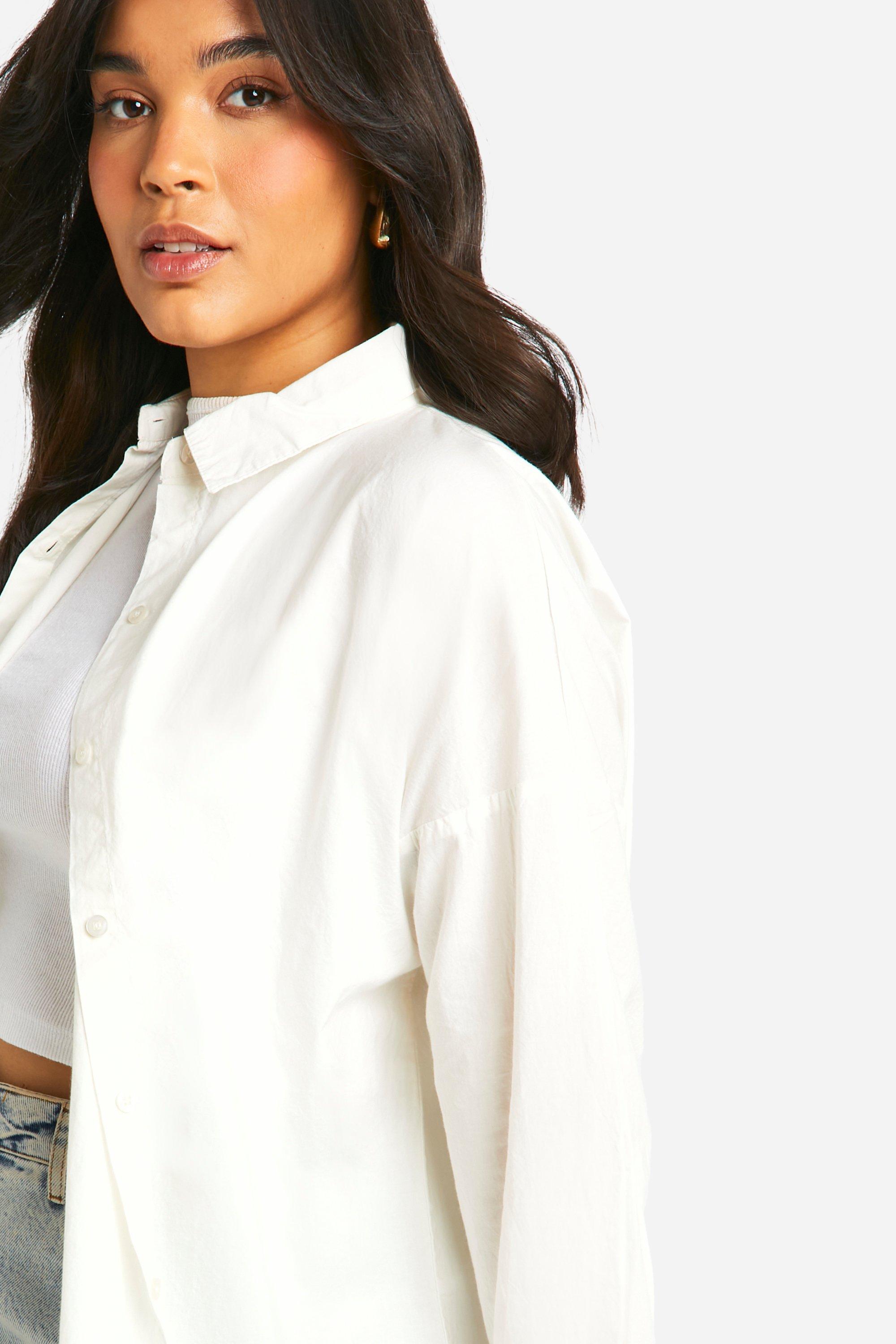 Camisa Plus oversize de popelina boohoo ES